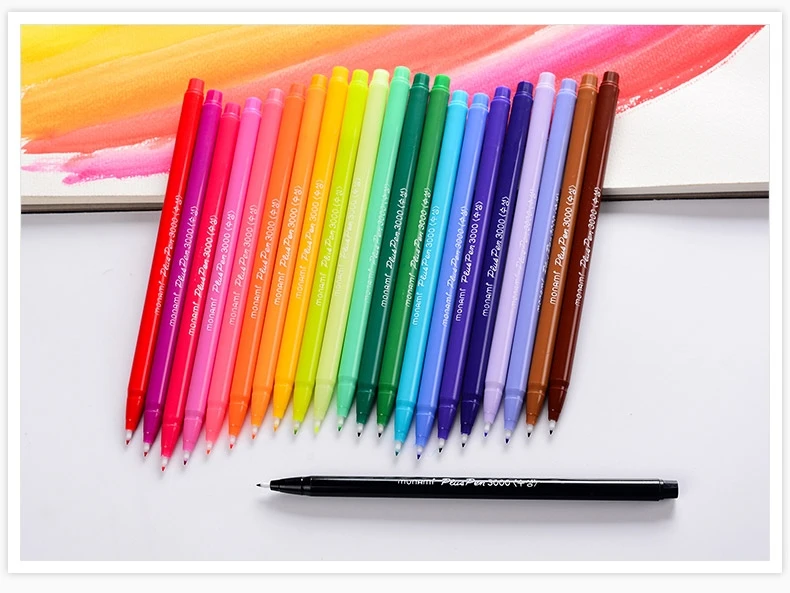 Pintados à Mão Linha de Fibra de Água Monami Cores Caneta Pintura Estudante Neutra 36 16 High Quality Material escolar e de escritório