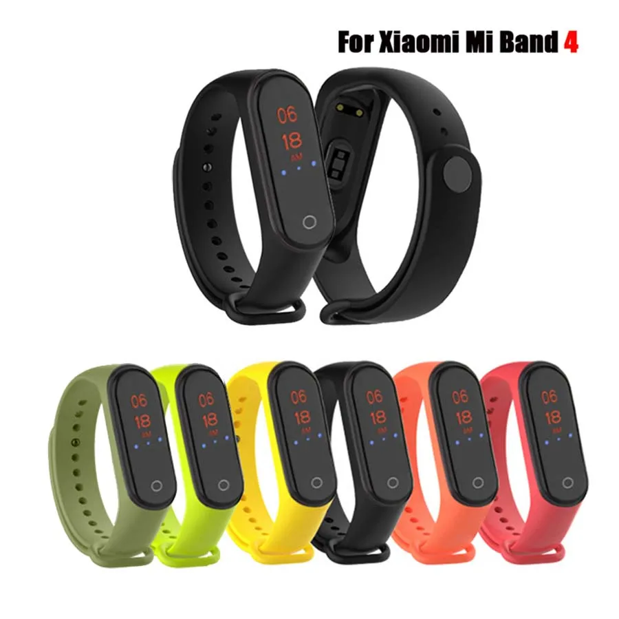 Браслет силиконовый для Mi Band 4 сменный спортивный ремешок Xiaomi аксессуары |