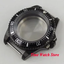 42 мм чехол с PVD покрытием, черный алюминиевый сплав, ободок, чехол для часов, подходит для ETA 2836 DG2813 3804 MIOTA 8215 8205 821A, механизм C18