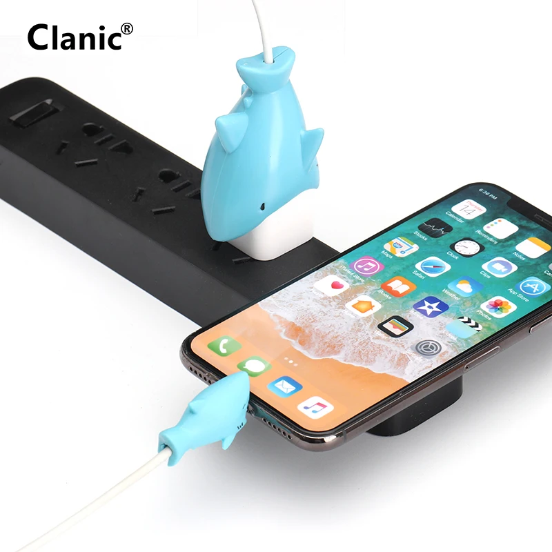 

Cute Animal bite USB charger USB cable protector for iphone American standard charger holder organizer chompers