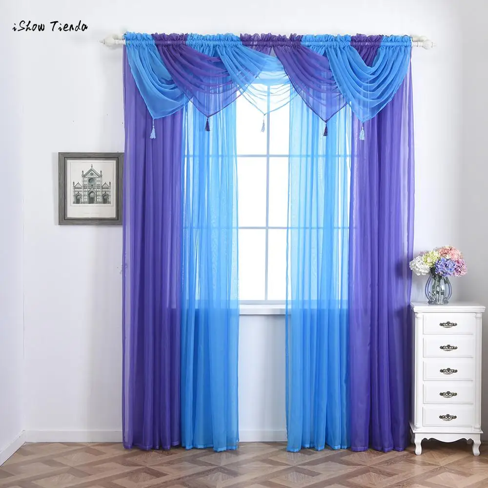 Buy ISHOWTIENDA New 1pc 45*45cm Curtain Voile Curtain