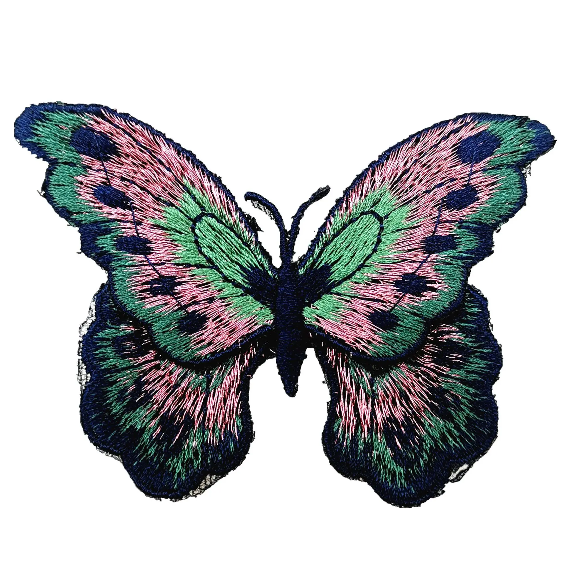 

DIY decoration accessories 3d flower Patches good quality butterfly embroidery Water Soluble