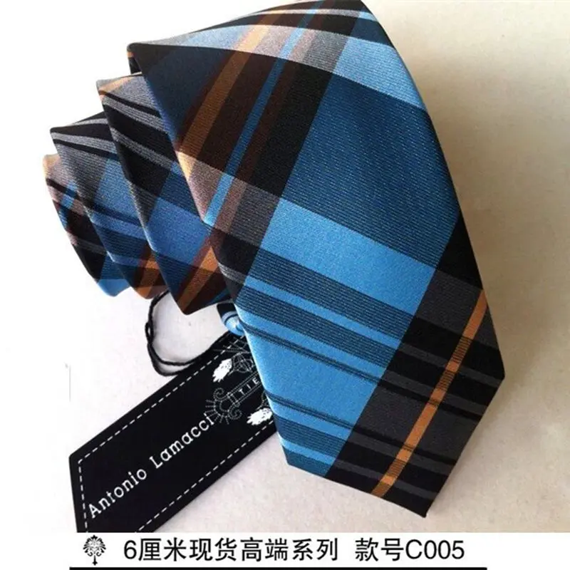 Высокое качество 6 см gravatas клетчатый галстук мужские галстуки - Цвет: 5