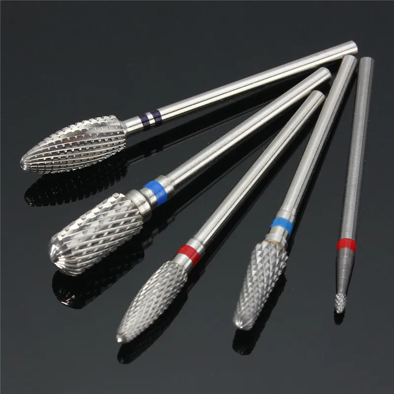 

1Pcs New High Quality Silver Nail Carbide Flame Foot Bit Electric Drill Manicure File Nails Art Tools