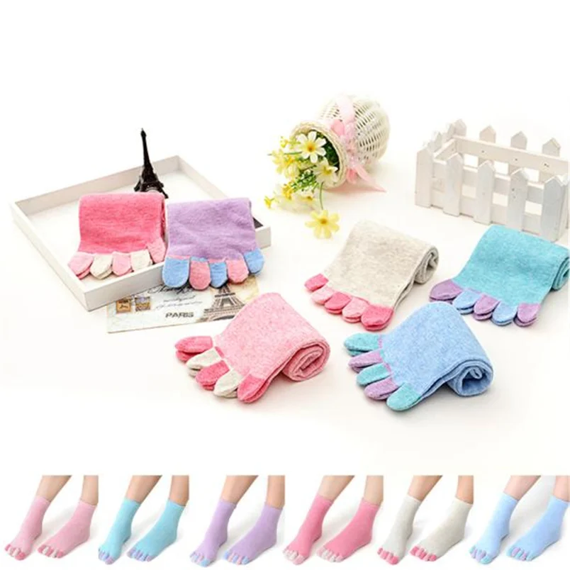 Womens Cotton Colorful Yoga Gym Non Slip Massage Toe Socks Full Grip With Socks Heel Invisible Elastic Dropshipping #K20 (4)