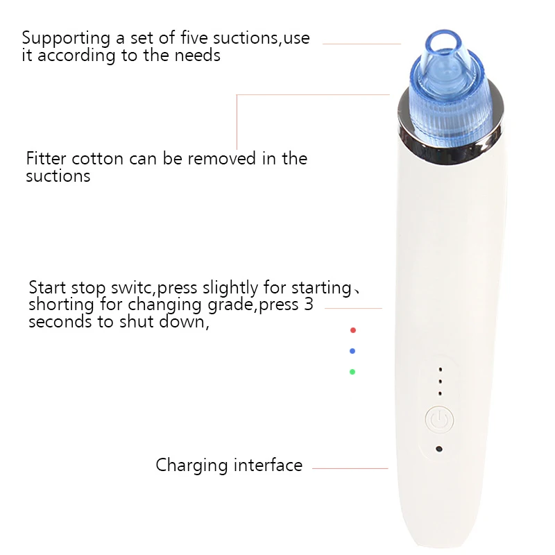 Черноголовых пылесос всасывание удаление шрам угри, прыщи пилинг для пор лица чистую кожу ухаживающее косметологическое оборудование