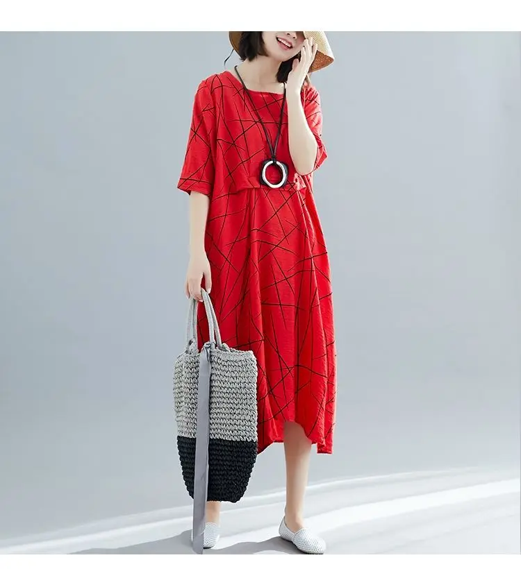 NYFS/Новинка 2019 года; летнее платье в винтажном стиле; Looose Wome платье; vestidos robe Femininos; модное хлопковое льняное длинное платье с коротким рукавом