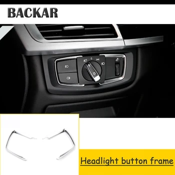 

Backar Plating ABS Car Styling Interior Headlight Button Decorative Stickers For BMW F30 F34 F35 3 Series 320i 316i Accessories