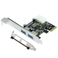 2-Порты и разъёмы SuperSpeed USB 3,0 PCI-E PCIE PCI Express 4-контакт IDE разъем адаптера usb3.0 добавить на карте с низким профилем