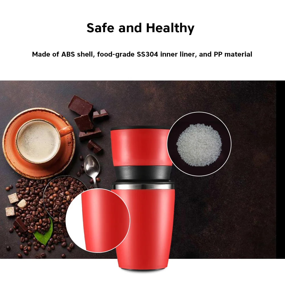 Multifunctional Portable Manual Coffee Maker Grinder Cup for Home Travel 