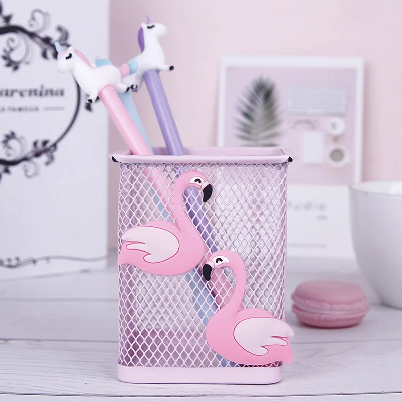 1 шт. Kawaii розовый единорог кактус Фламинго офисная домашняя коробка для хранения