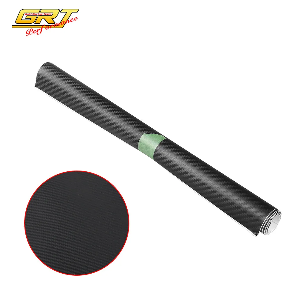 

GRT - New 127cmx30cm Waterproof 3D Auto Carbon Fiber Vinyl Film Car Wrap Sheet Roll Film Paper Motorcycle Car Stickers Decal