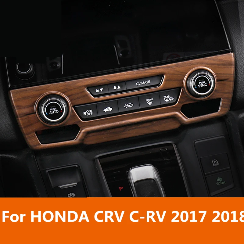 Для HONDA CRV C-RV 2017-18 углеродное волокно Автомобильная центральная консоль A/C