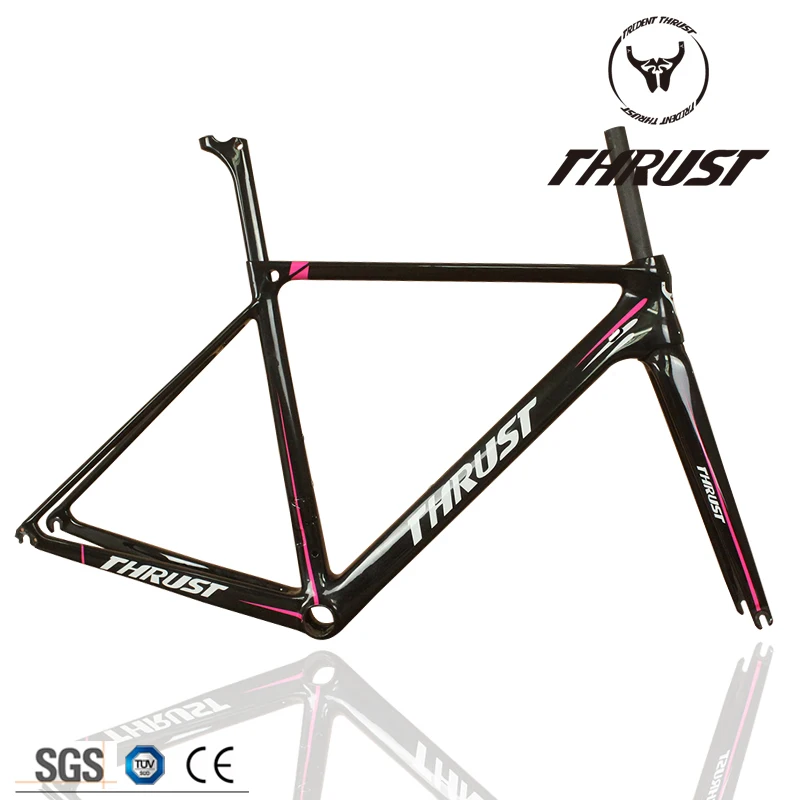 

THRUST OEM Offer T800 Carbon Fiber Bike Frame Free Shipping BB86 Offset Seatpost Road Frame