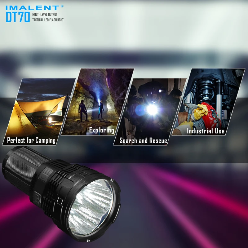 IMALENT DT70 16000 Lumens USB Rechargeable LED Tactical Flashlight (4)