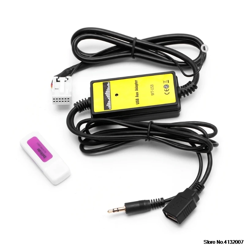 Beste Auto USB Aux in CD Adapter MP3 Speler Radio Interface 12 Pin Voor VW Audi Skoda Seat 828 Promotie