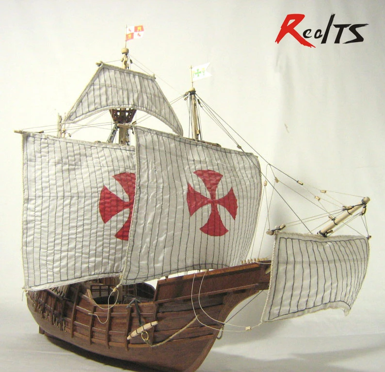 

RealTS Classic wooden scale sailing ship wood scale boat 1/50 SANTA MARIA scale assembly sailing model ship kits