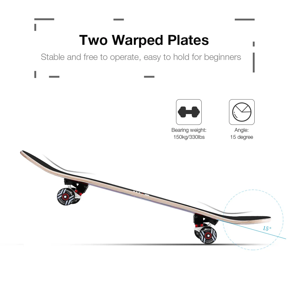 ABEC-9 7-layer Maple Four-Wheel Skateboard (Copy)