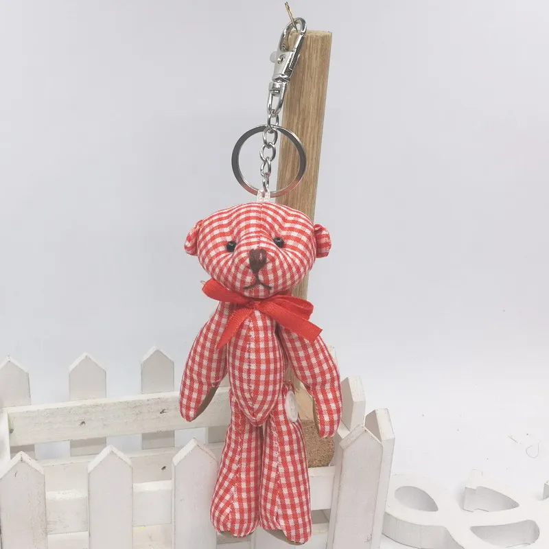 11cm cloth small-grid joint bear 11