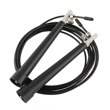

3M Long Jump Rope Adjustable Speed Black Wire Rope For Sports Training