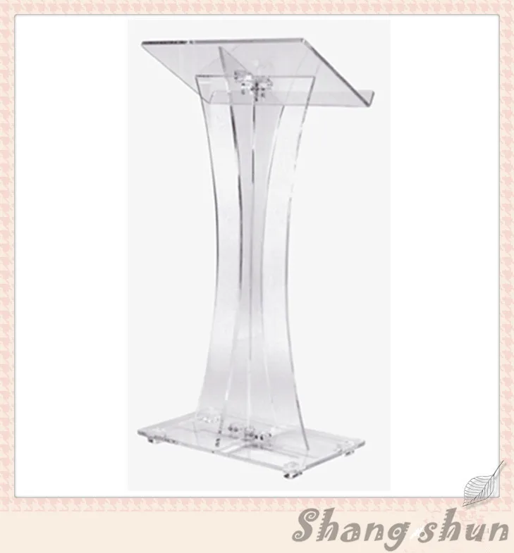 Cheap Organic Glass Lectern Podium Clear Acrylic Podium Pulpit Lectern