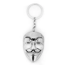 New Design mask keychain Metal Car Key Chain Key Ring Bag pendant For Man Women Gift