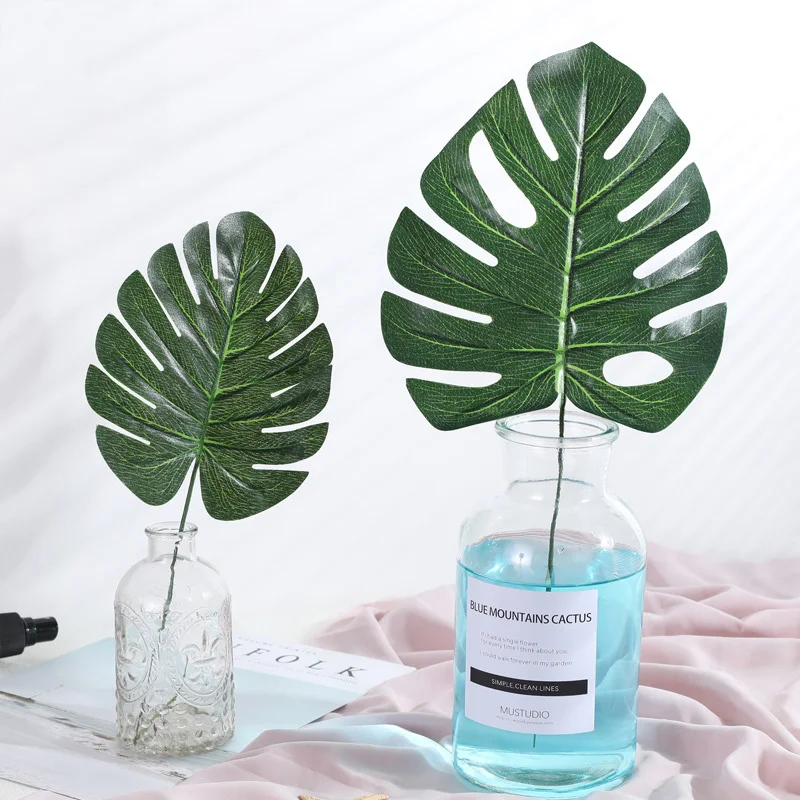 Искусственные растения Monstera зеленые листья в форме Панциря Черепахи садовый