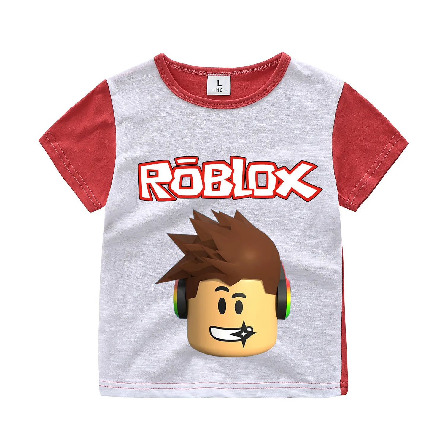Hot Girls Short Sleeve T Shirts Boys Clothes Roblox Red Nose Day T Shirt Funny Cute Casual Cotton O Neck T Shirts Kids Tops Tees - 