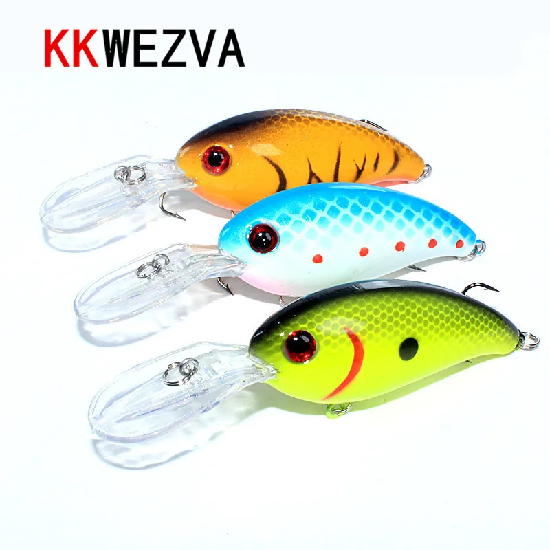  KKWEZVA 3PCS 14.5g 10cm Crankbait Wobblers Hard Fishing Tackle Swim bait Crank Bait Bass Fishing Lu