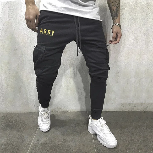 

Gray Jogging Pants Striped Running Pants Men Sport Pencil Pants Men Cotton Soft Bodybuilding Joggers Gym Trousers Running Tights