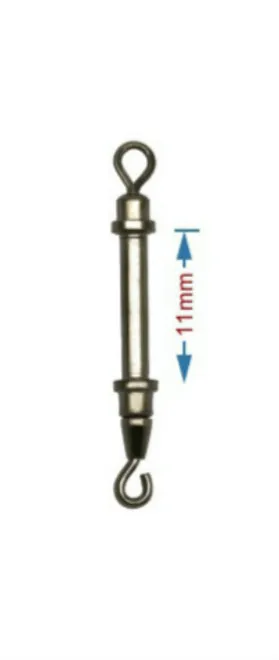 20 шт., быстроразъемный соединитель для лески, шарнирный шарнир, крепкая пружинная оснастка с вешалкой, Свинцовый лист, сиденье, твердое кольцо, рыболовные снасти - Цвет: SS  11mm