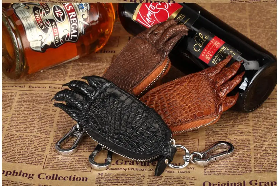 

Genuine Crocodile Skin leather car key case and holder wallet men leather wallet crocodile leather key wallet