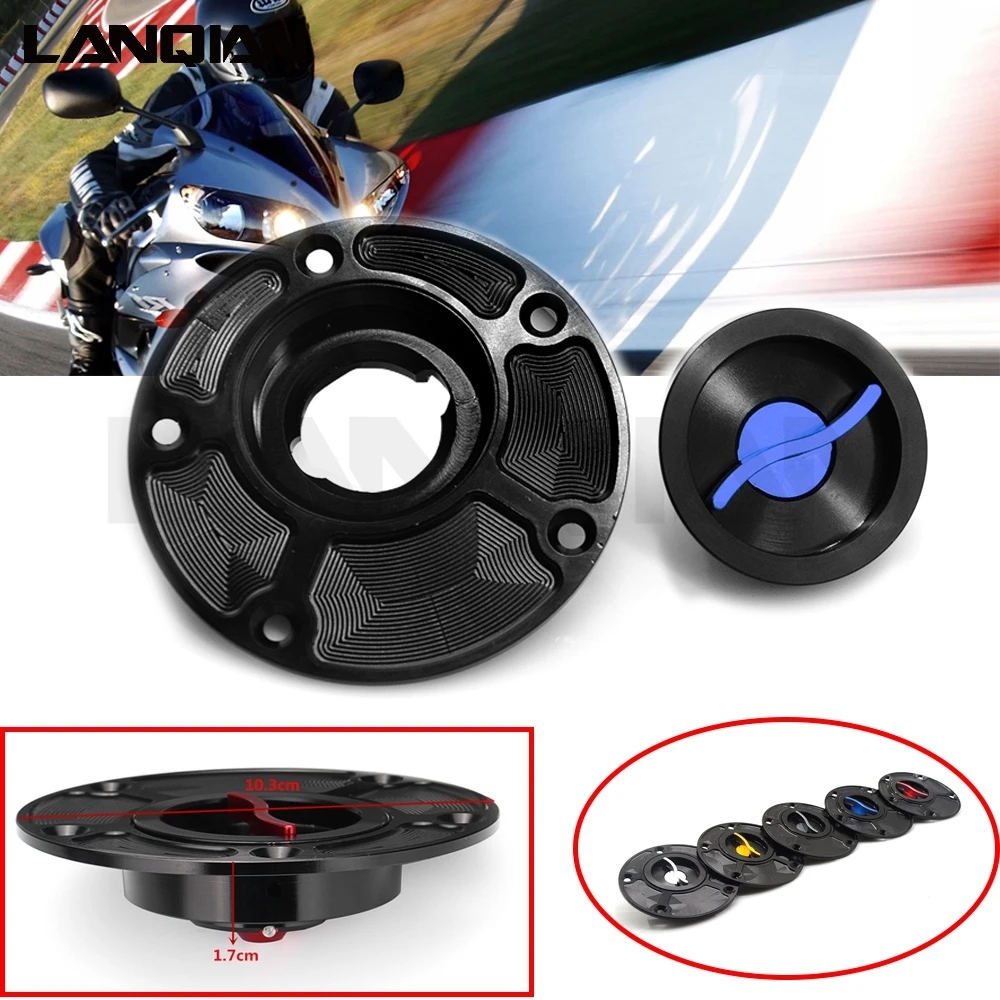 

For Yamaha YZF R1/3 R6 R15 R25 R125 R1M Motorcycle Accessories CNC Aluminum Fuel Tank Cover Fuel Cap Gas Tank Cover Petrol Cover