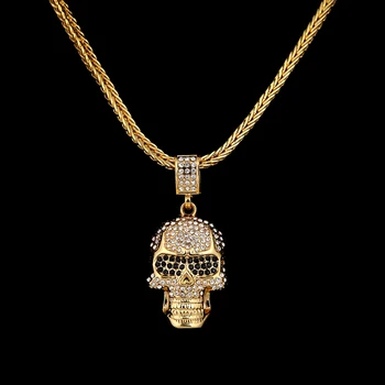 

Wholesale 2016 New Hot Sale Fashion Jewelry Cool Skeleton Skull Chain Men's Necklaces & Pendants For Men/boys