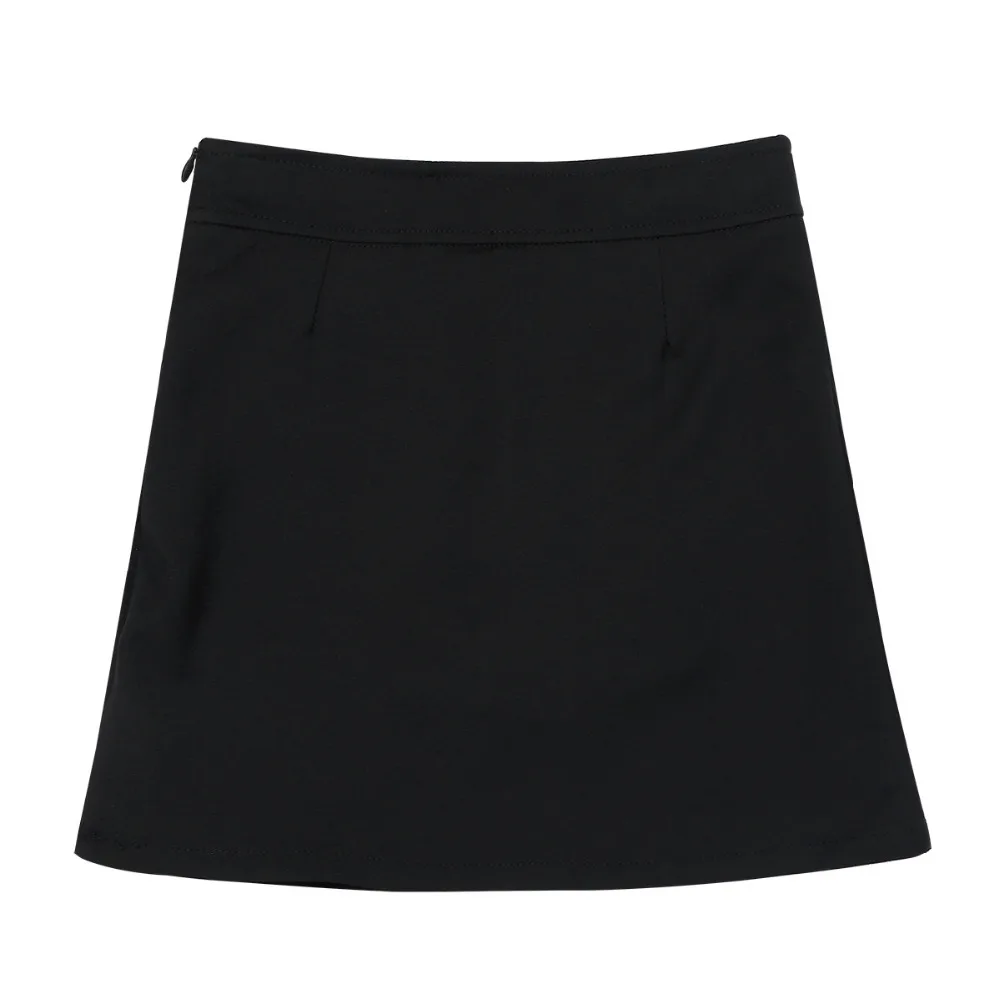 Iiniim/Школьная форма для девочек; плиссированная юбка на молнии сбоку; юбка скутер со скрытыми шортами; юбки для подростков; официальная повседневная одежда