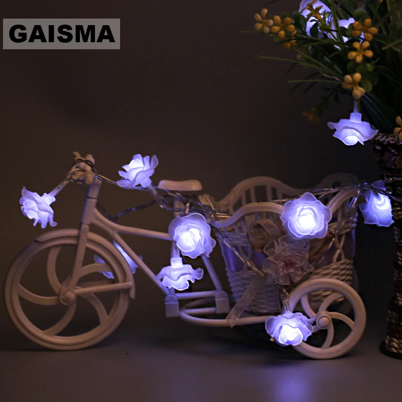 

5M 40 Bulbs Christmas Fairy Lights LED Garland String Lights Wedding Decoration For Holiday Party Bedroom Rose Lighting Chain