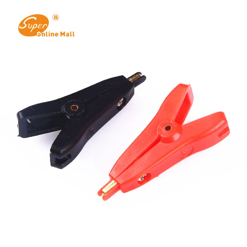 

1pair Plated metal alligator clips test clip LCR positive and negative poles of a low resistance flat folder long 52mm