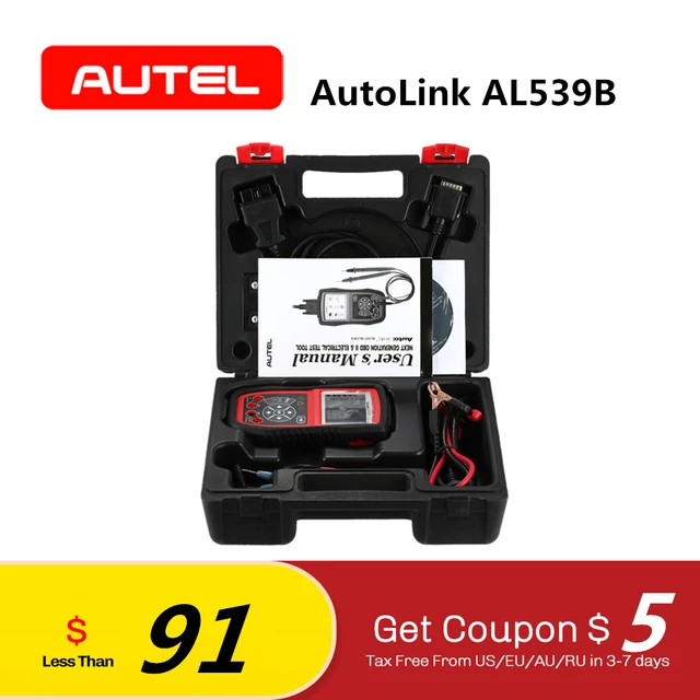 Cheap Autel AutoLink AL539B OBD2 Scanner Automotive Tester Code reader Car Diagnostic tool for Electrical battery test PK Al539 Cheap Autel AutoLink AL539B OBD2 Scanner Automotive Tester Code reader Car Diagnostic tool for Electrical battery test PK Al539