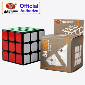

YongJun Magic Cube GuanLong Enhanced Edition 3x3x3 Sticker Speed Cube Neo for Begginer Cubo Magico Education Toy Children MF3SET
