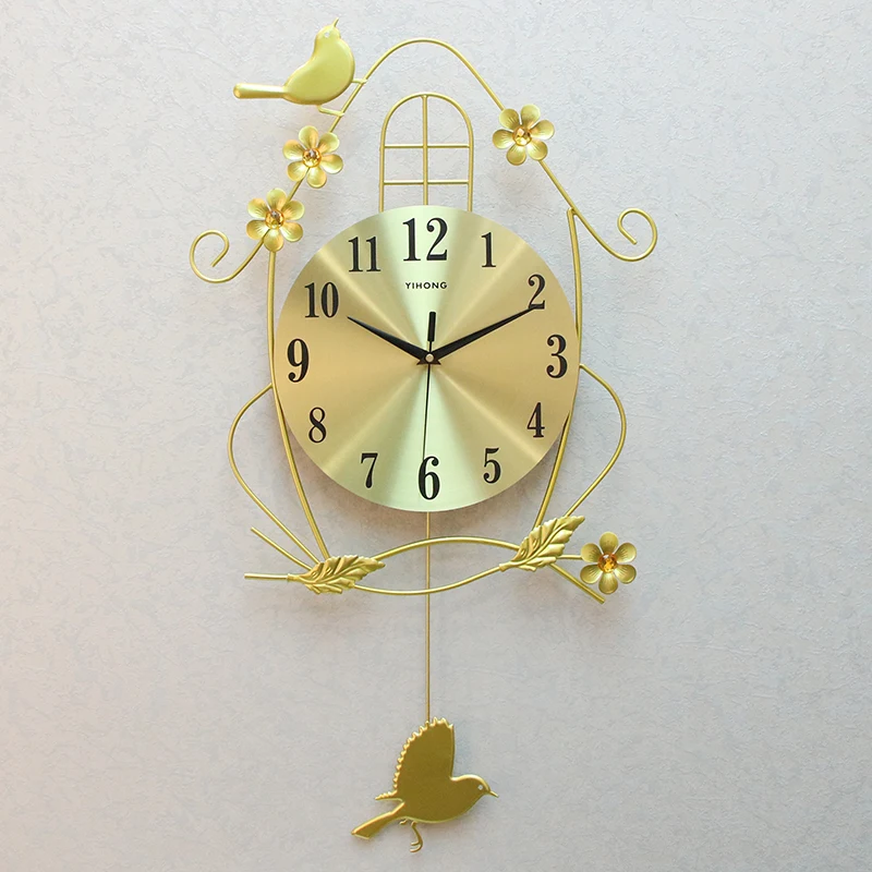 ^*Best Offers Wall Clocks Swing wall clock hanging table mute living room bedroom creative clock art