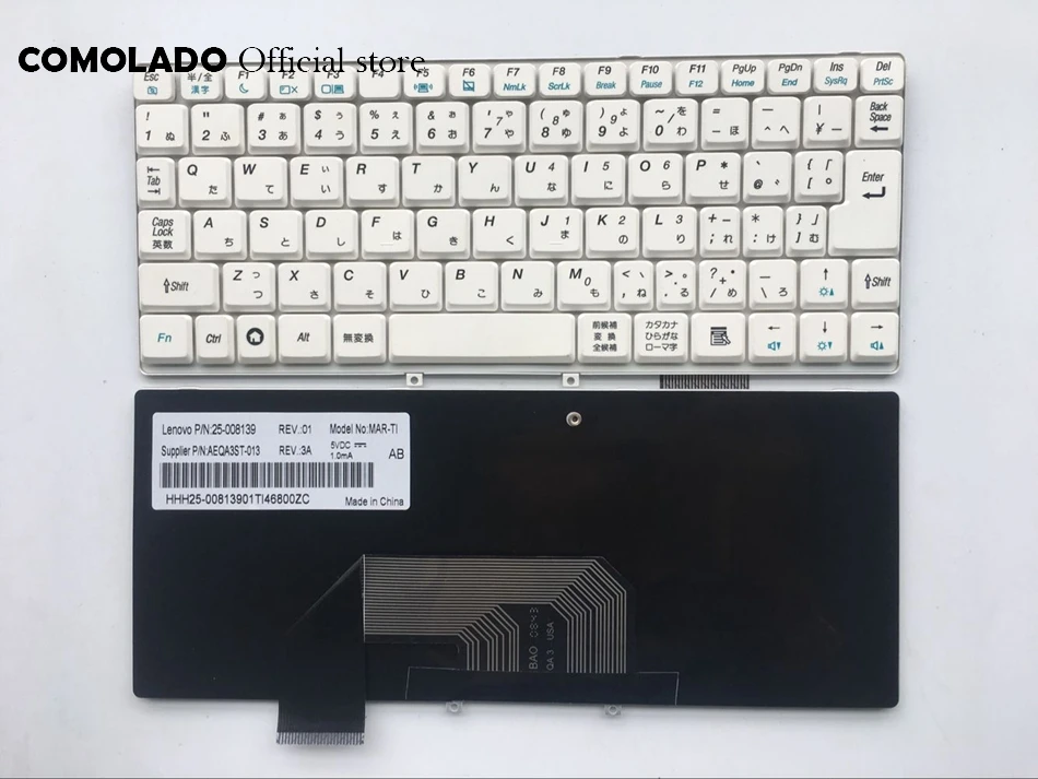 JP Японский клавиатура для lenovo S10 S9 M10 S10E S9E M10W белый клавиатуры макет JP