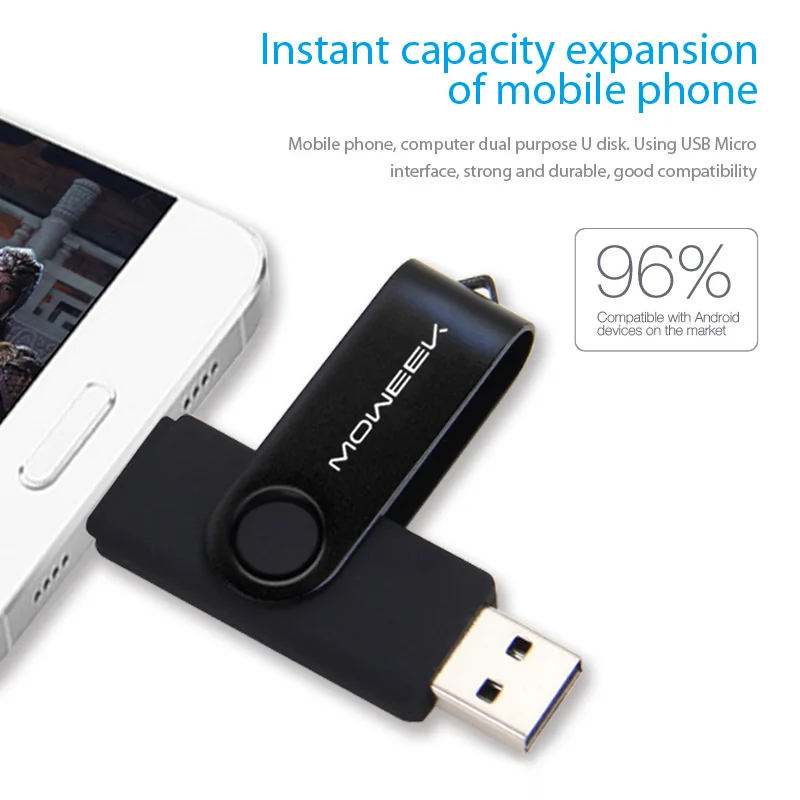 Moweek USB флешка cle usb 2,0 stick 6 4G otg Флеш накопитель смартфон флешки 4G 8 г 16 г 32 г 128 г устройств хранения для подарка
