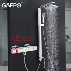 GAPPO смеситель для душа Термостатический смеситель для воды квадратный смеситель для ванны смеситель для душа дождевой Душ Набор латунный