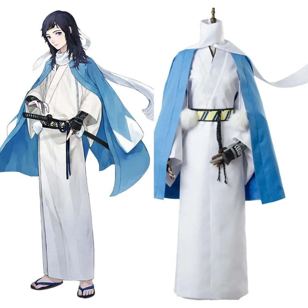 Yamatonokami yasusada Косплей тукен костюм Touken Ranbu полный комплект униформа синий цвет Хэллоуин Карнавальный Костюм
