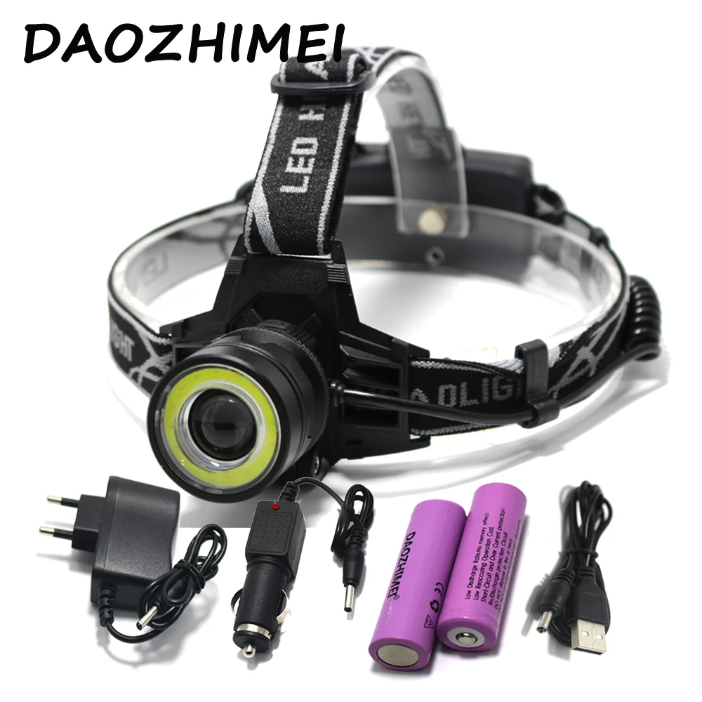 10000 Lumens LED Headlamp 4 Modes Zoomable LED Headlight Camping Head