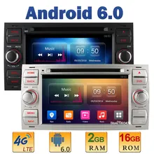 7″ Quad Core 2GB RAM 4G LTE SIM WIFI Android 6.0 Car DVD Player Radio Stereo For Ford Mondeo Focus Transit C-MAX With GPS AUX BT