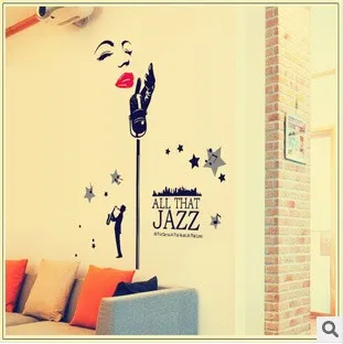 Por Jazz Decor Lots From China 130 160cm Large Marilyn Monroe Jazz Music Dancing Removable Wall Decor Sticker Pvc Quote