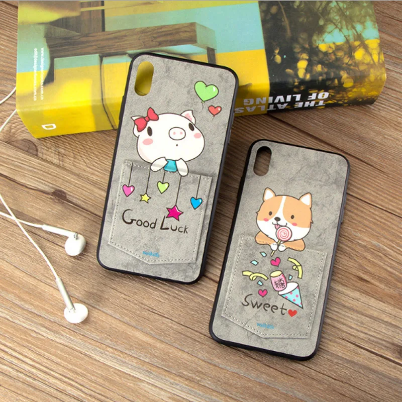 50pcs/lot Wholesale Phone Case For iPhone 6 6S 7 8 Plus X XS Max XR Cute Cartoon Leather TPU Cover On the for |