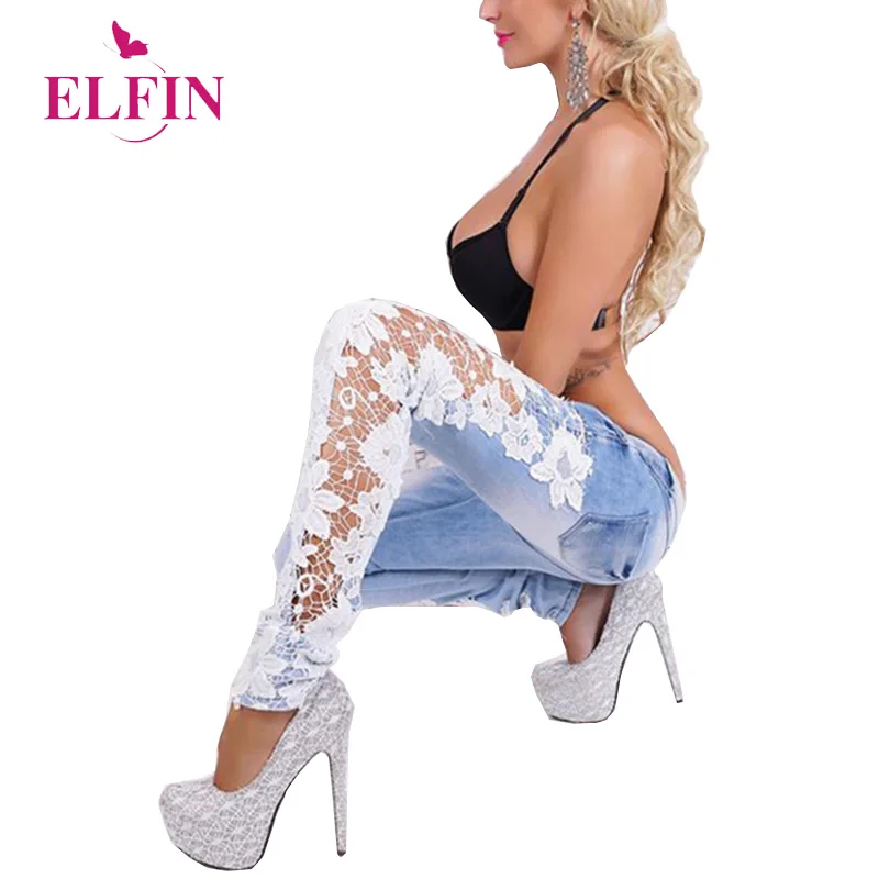 

Pants Women Lace Stitching Hollow Out Summer Womens Clothing 2019 Streetwear Pencil Pants SJ2985R