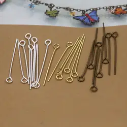 200 шт./лот 30 мм Длина Head Pins иглы золото/серебро/родий Цвет глаз Head Pins глаз Pins для DIY ювелирных изделий Выводы